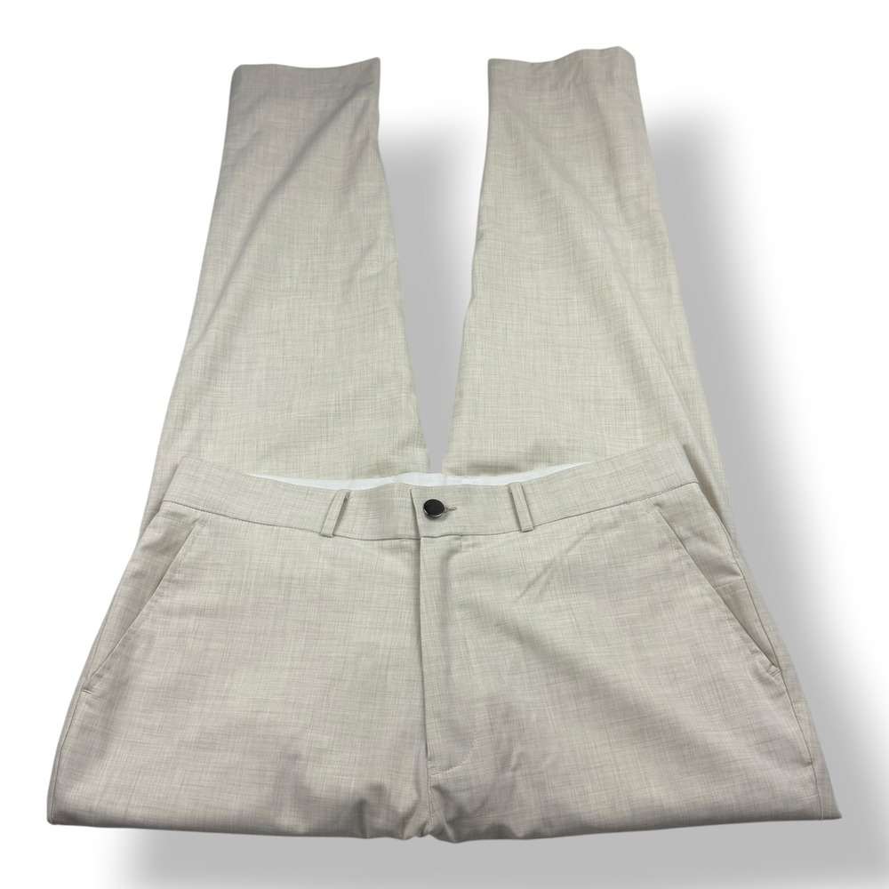 State and‎ Liberty Mens Athletic Fit Chino Pants Gray Textured 33x31 Stretch